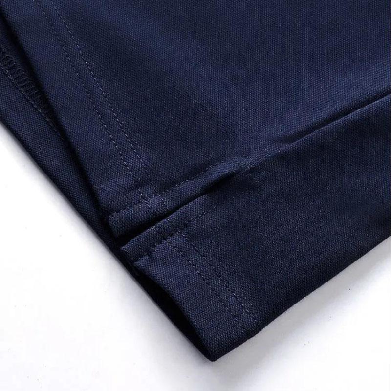 Men's Casual Fashion Solid Color Fit Long-sleeved Lapel POLO Shirt To Keep Warm In Winter