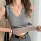 Thermal Underwear Tops Winter Inner Wear Women Velvet Warm Vest with Pad V Neck Sleeveless Tank Top Sexy Undershirt Clothing