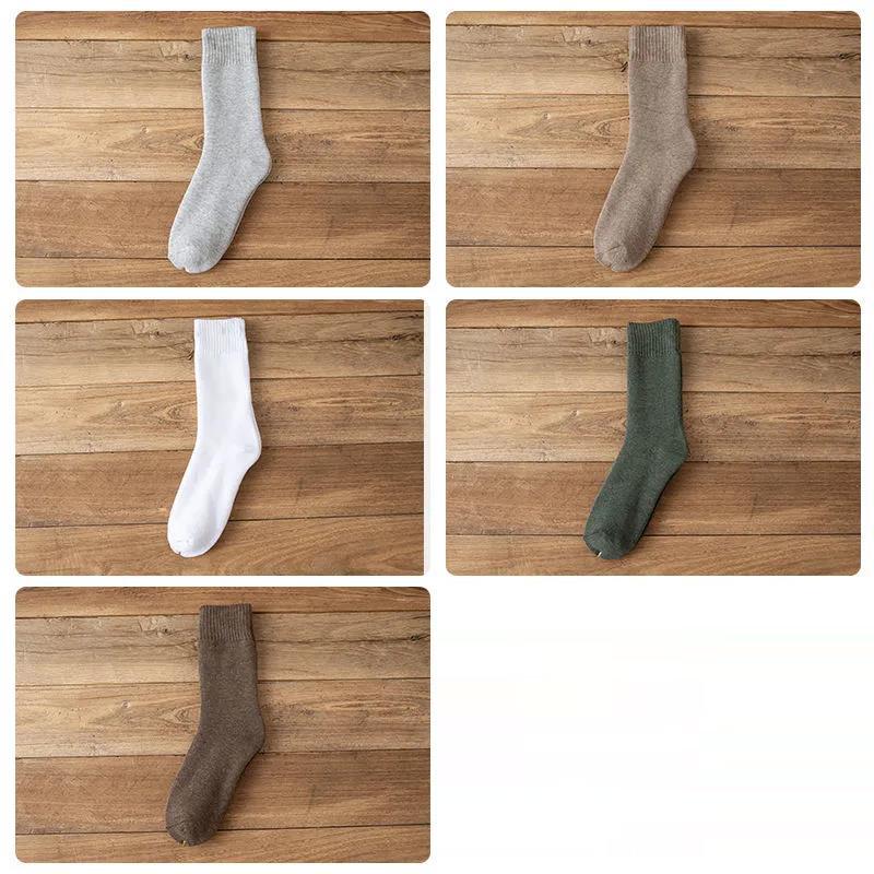 Winter Men's High Tube Socks Thickened Plus Velvet Fashion Terry Socks Deodorant Antibacterial Heightened Socks