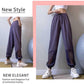 WTEMPO Hollow Casual Pants Women Elastic Waist Joggers Sport Long Sweatpants Loose Casual Baggy Trousers