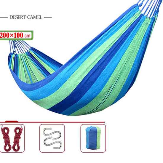 Canvas Hammock Outdoor Adult Single Anti-Rollover Indoor and Outdoor Balcony Swing Chair