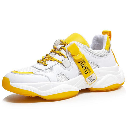 Men's Shoes Summer Breathable Sports Shoes Thick Bottom Increased Daddy Shoes Men Korean Version of Lightweight Fashion Mesh Shoes