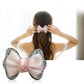 Small Bow Hairpin Rhinestone Spring Clip Meatball Hair Clip Headdress Flower Ponytail Hair Ornament Ladies Hairpin