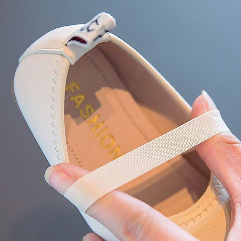 Kids Flat Shoes Children's Casual Sandals School Girls Princess Pu Leather Shoes Non-Slip Kids Retro  Soft Bottom Loafer