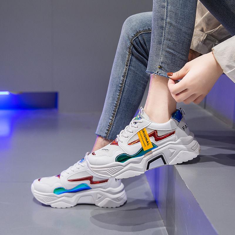 Daddy shoes net shoes female ins sports shoes female students small white shoes female running shoes