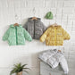 Girls' Down Jacket Short Plaid Children's Clothing Winter Jacket with Velvet Padded Warm Jacket