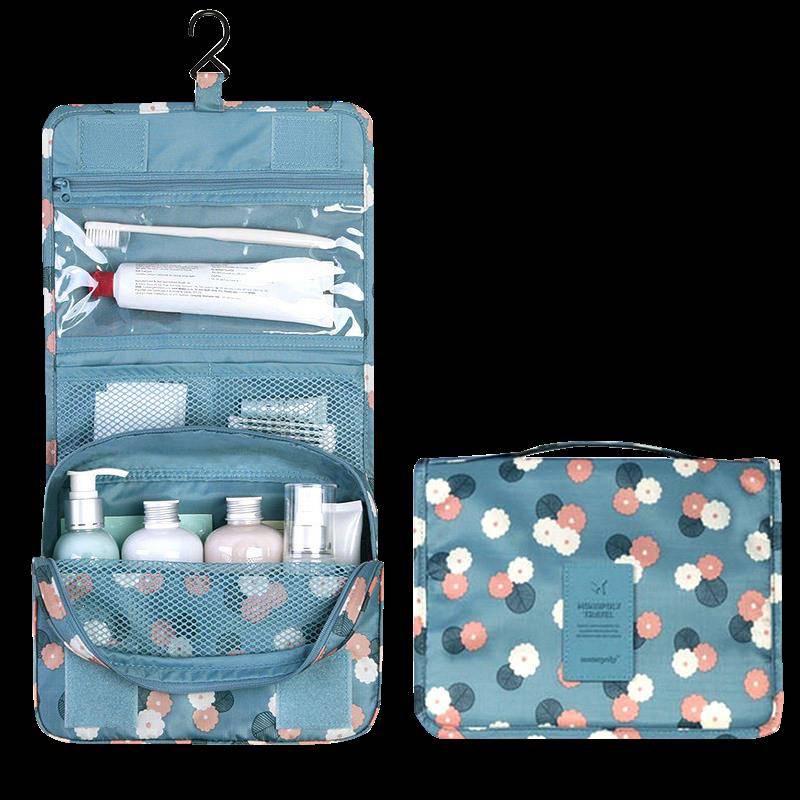 Foldable makeup bags Cosmetic bag Zippered case portable Hanging Toiletry Organizer for Women Girls