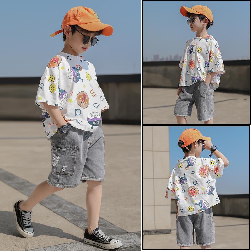 Boys Clothing Children Summer Boys Clothes Cartoon Kids Boy Clothing Set T-shit+Pants Cotton