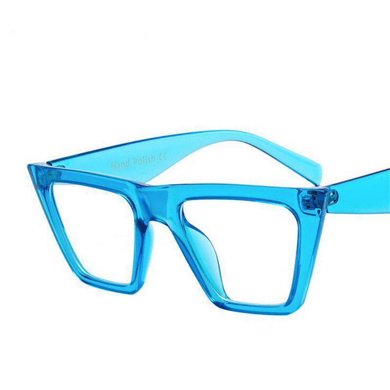 WTEMPO New Personality Leopard Frame Cat Eye Sunglasses Women Brand Designer Transparent Colorful Fr