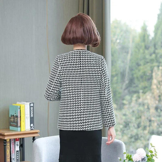 Spring Coat Women's Western Style Noble Short Jacket Middle-aged and Elderly Large Size Tooling Top