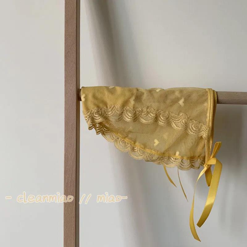 Lace Women's Panties Sexy Girl Charming Low Waist Transparent Hollow Summer Ultra Thin