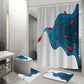 Bathroom Supplies Shower Curtain Four-piece 3D Digital Printing Polyester Waterproof Shower Curtain Set Shower Curtain