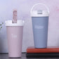 500ml Insulated Coffee&Tea Mug Portable Vacuum Cup 18/8 Stainless Steel Thermos Straw Water Bottle