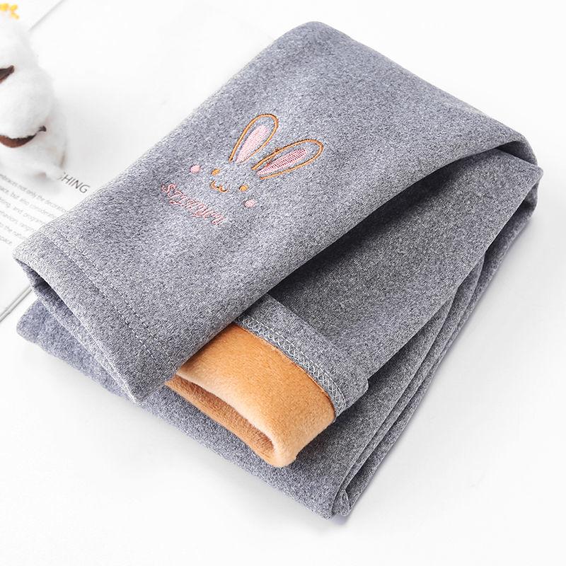 Girls' Leggings Spring Autumn Models Outer Wear Plus Velvet Padded Kids Leggings Winter PantsChildren's Pants