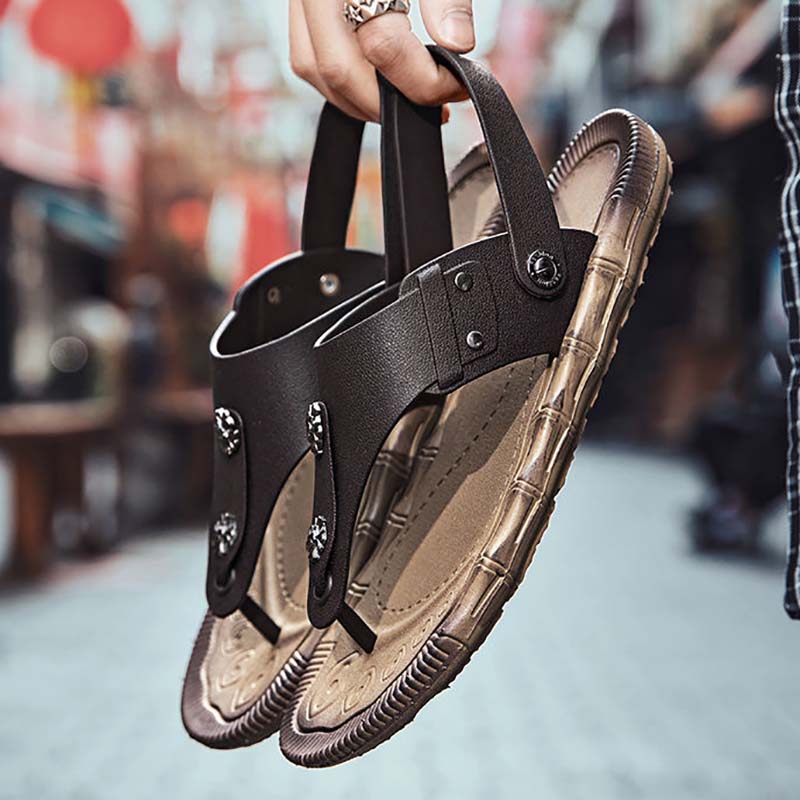 Sandals and Slippers Men's Summer Flip Flops Men's Non-slip Home Wear Men's Sandals Men's Korean Version of The Trend of Social Beach Shoes