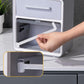 Toilet Tissue Box Draw Paper Box Bathroom Wall-mounted Punch-free Paper Box Toilet Paper Storage Box Toilet Paper Box Waterproof