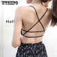 Pink Yoga Top Push Up Sports Bra Cross Back Running Sport Shirt Women Sport Top Fitness Women Yoga
