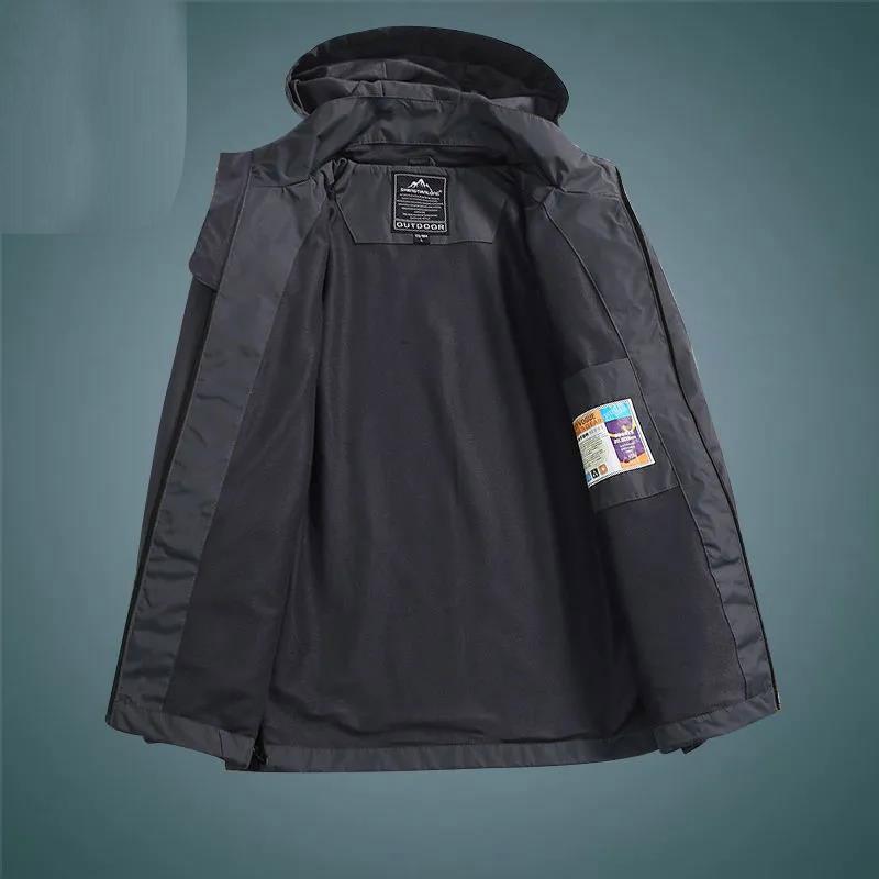 Autumn Jacket Men's XL Sports Windbreaker Korean Mountaineering Suit Mid-length Jacket Fashion Casual Jacket