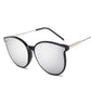 WTEMPO Korean Version PC Frame Oval Sunglasses Women Men Fashion Rivets Cat Eye Sun Glasses Vintage