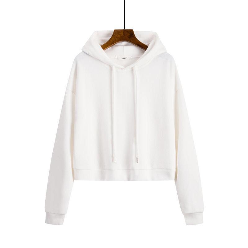 Loose Oversize Hoodies Woman Sweatshirt  Female Hoodies Short Sweat-shirts
