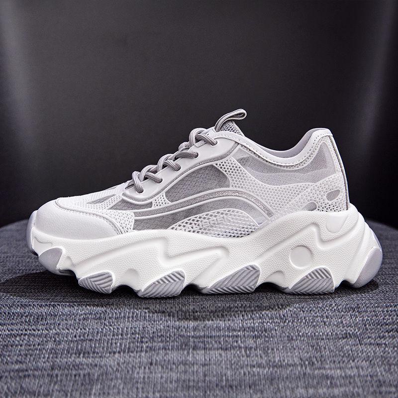 Sneaker Shoes Women Platform Shoes Summer White Wedges Sneakers Ladies Trainers Chunky Sneakers Women  Shoes