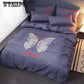 4pcs Bedding Set Super King Size Duvet Cover Adult Bed Sheet Polyester  Bedclothes