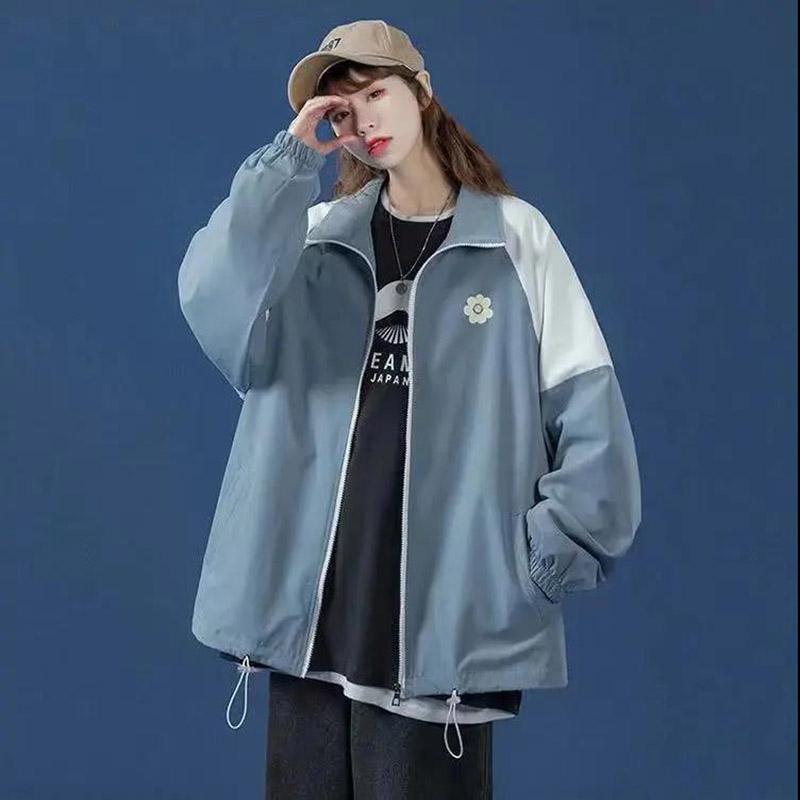 Spring and Autumn Coat Women's 2022 New Korean Version Loose All-match Student Printed Jacket Baseball Uniform Tide Ins