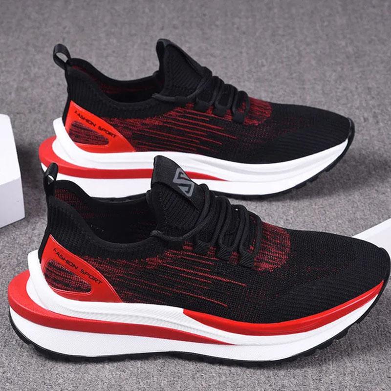 Spring Men's Shoes Trend All-match Casual Running Shoes Soft Sole Breathable Lightweight Shock-absorbing Sports Sneakers