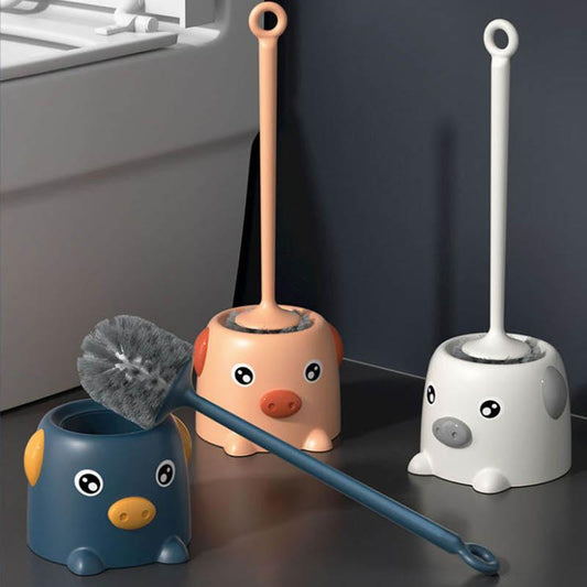 Toilet Brush Set Toilet Brush Household Soft Hair Brush To Dead Ends Toilet Toilet Long Handle Cleaning Brush with Base