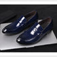 Men's Leather Shoes Soft Sole Large Size Youth Casual Pointed Toe Leather Shoes Slip-On Wedding Groom Breathable Simple Business Leather Shoes
