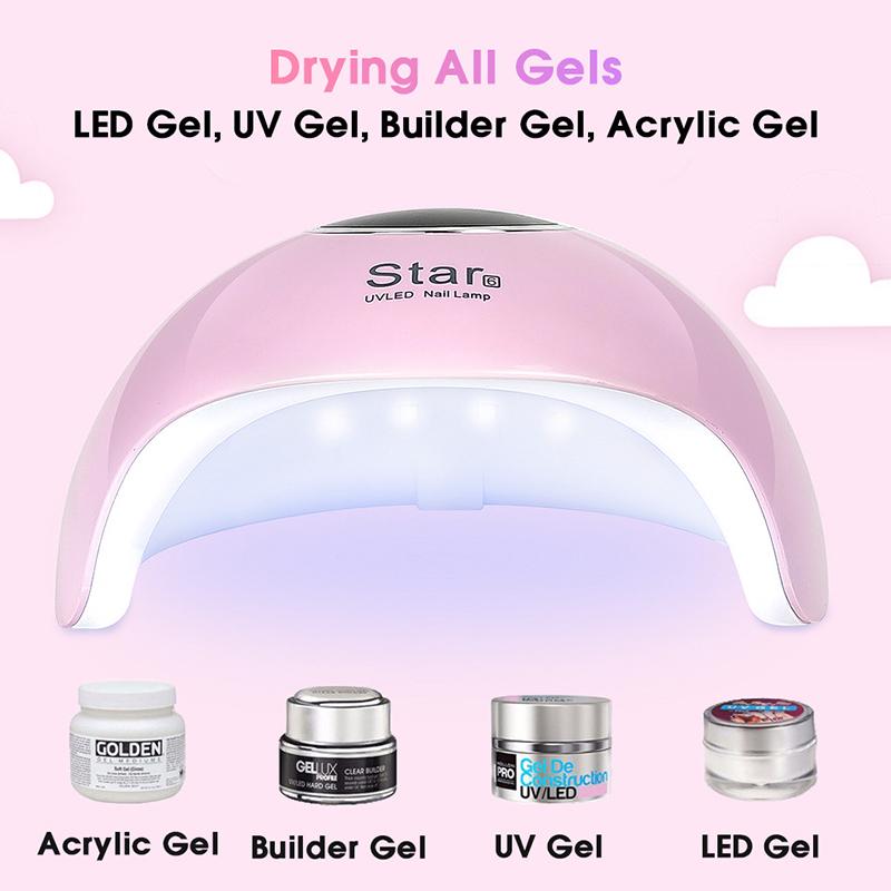 60W UV LED Lamp Dryer set Nail Gel Polish Kit Manicure Set Gel Nail Polish Nail art Tools Nail Set