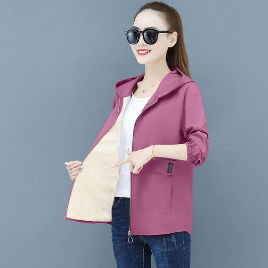 Large Size Women's Windbreaker Thickened Short Coat Women's Cotton-padded Jacket Autumn and Winter Loose Mother Wear