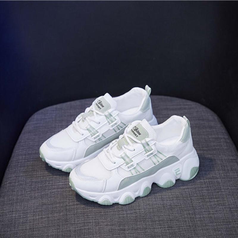 Spring Women's Shoes Sports Shoes Breathable Comfortable Non-slip Lightweight Korean Version  The White Shoes Female Students' Running Shoes