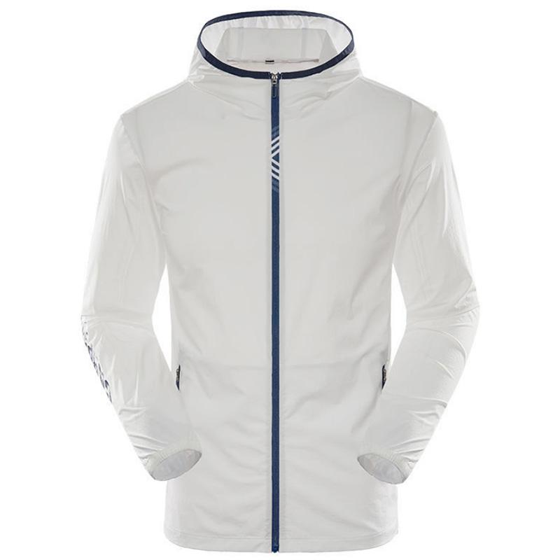 Summer Solid Color Sportswear Sunscreen Clothing Men's UV Protection Men's Thin Running Fishing Outdoor Jacket