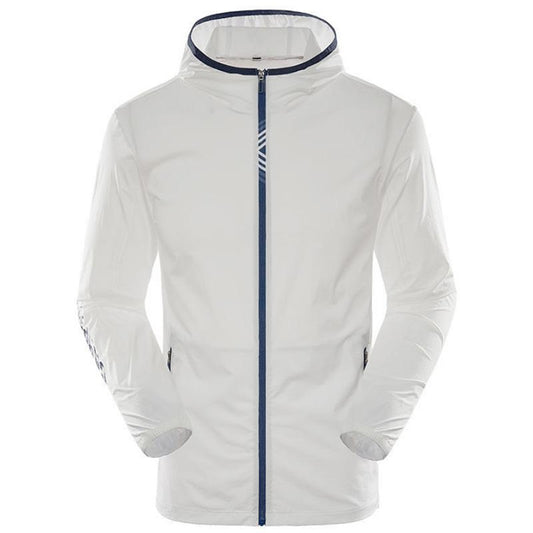 Summer Solid Color Sportswear Sunscreen Clothing Men's UV Protection Men's Thin Running Fishing Outdoor Jacket