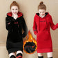 Fleece Thick Gold Velvet Women's Sweater Autumn and Winter Fashion Trend Double-sided Fleece Thick Warm Hooded Women's Jacket