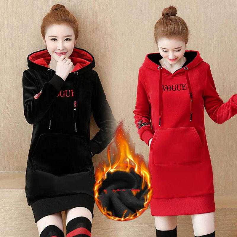 Fleece Thick Gold Velvet Women's Sweater Autumn and Winter Fashion Trend Double-sided Fleece Thick Warm Hooded Women's Jacket