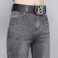 Summer Wide-leg Pants Jeans Girls High Waist Slim Straight-leg Pants Loose Casual Trousers