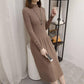 Knitted Dress Mid-length Long-sleeved Round Neck Loose Sweater Women's Knee-length Undershirt