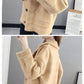 Spring and Autumn Style Mink Fleece Knit Cardigan Loose Short Top Women's Coat