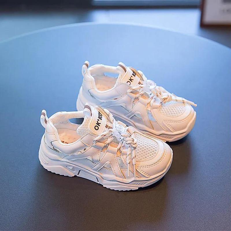 2021 Girls Casual Shoes Light Mesh Sneakers Kids Summer Children Autumn Tenis Cute Sport Cartoon Female Running
