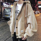 Autumn and Winter Cardigan Coat Loose Fleece Cardigan Sweater Male Student Hooded All-match Casual Wear Trend