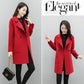 Autumn and Winter Women's Mid-length Woolen Coat Fashionable Large Size Woolen Coat Loose Small Woolen Coat