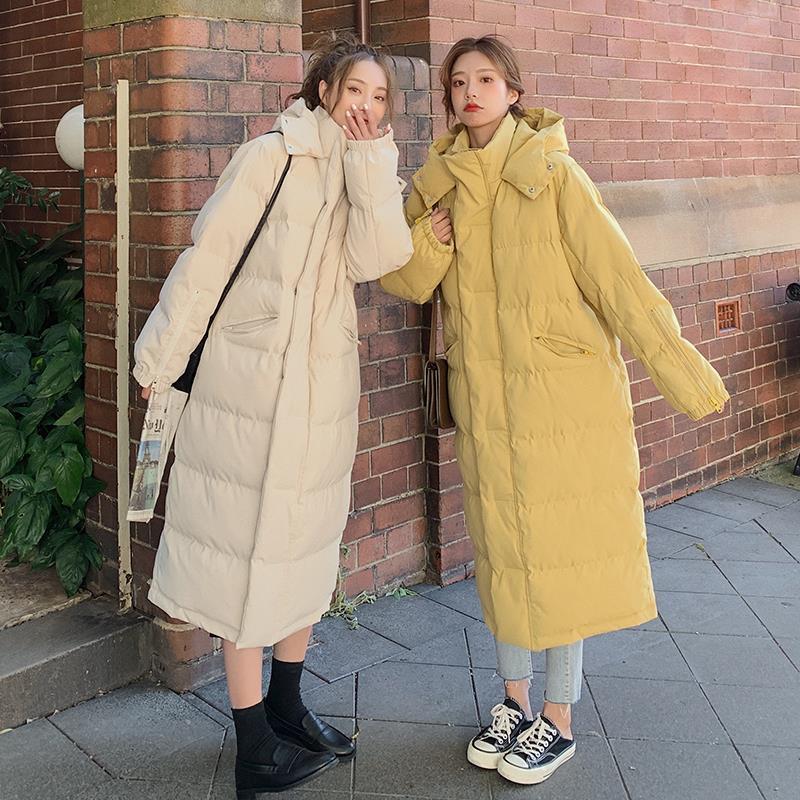 Women's Mid-length Cotton-padded Jacket Over-knee Loose Bread Coat Cotton-padded Jacket