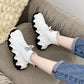 Plus Size 35-39 Summer Women Ins Mesh Sneakers Student High-top Non-slip Basketball Shoes Breathable Running Shoes