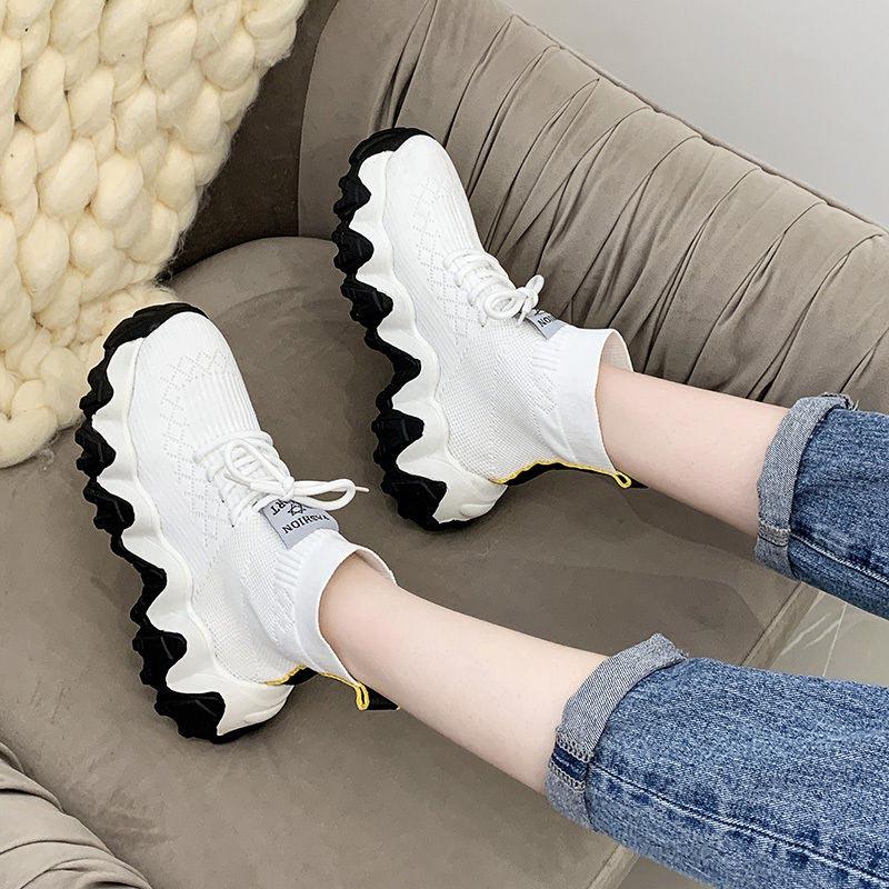 Plus Size 35-39 Summer Women Ins Mesh Sneakers Student High-top Non-slip Basketball Shoes Breathable Running Shoes