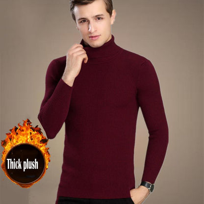 Sweater Men 2019 Casual Pullover Men Autumn Winter Turtleneck Sweaters Knitted Brand Male Sweaters