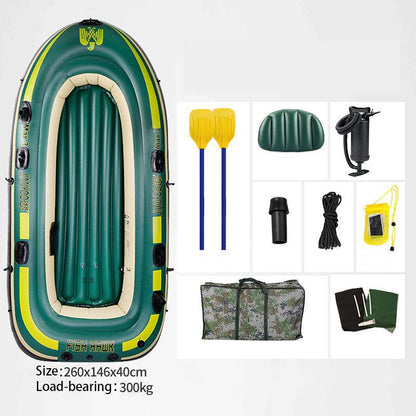Manual Inflatable Inflatable Boat Thick Wear-resistant Kayak Speed Boat Assault Boat Cushion Life-saving Inflatable Boat Fishing Boat
