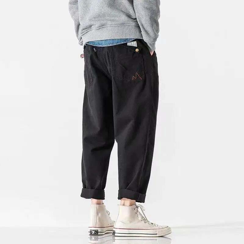 Elastic Waist Large Size Loose Casual Pants Men's Trousers Straight Casual Pants Spring Autumn Sports Pants