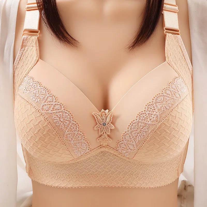 Comfortable Soft No Steel Ring Sexy Push Up Bra Lightweight Thin Ladies Jacquard Breathable Sexy Simple Bra